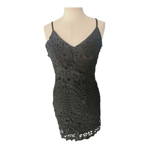 Lulus Black Lace Spaghetti Strap Dress S